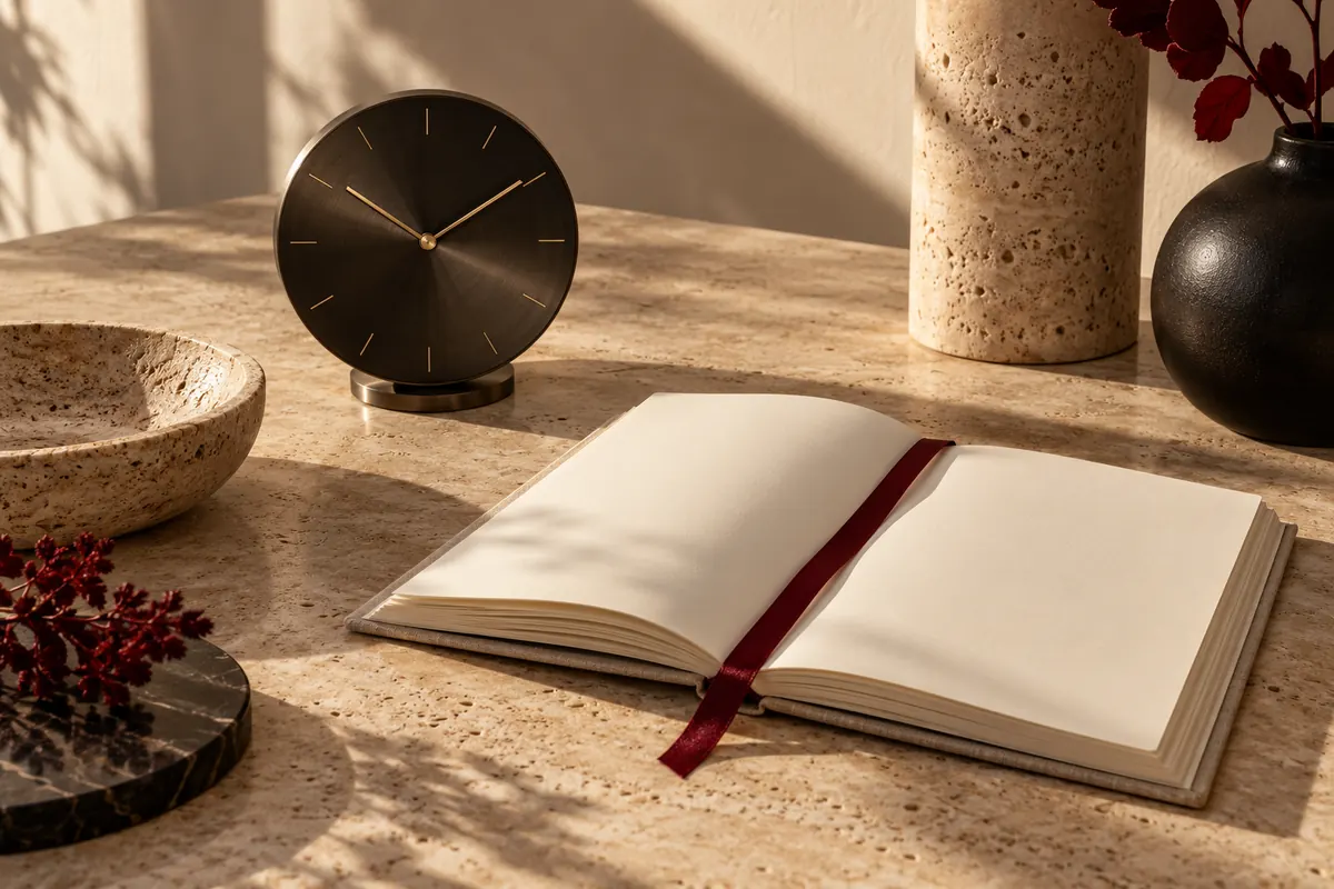 Horloge et carnet de rendez-vous