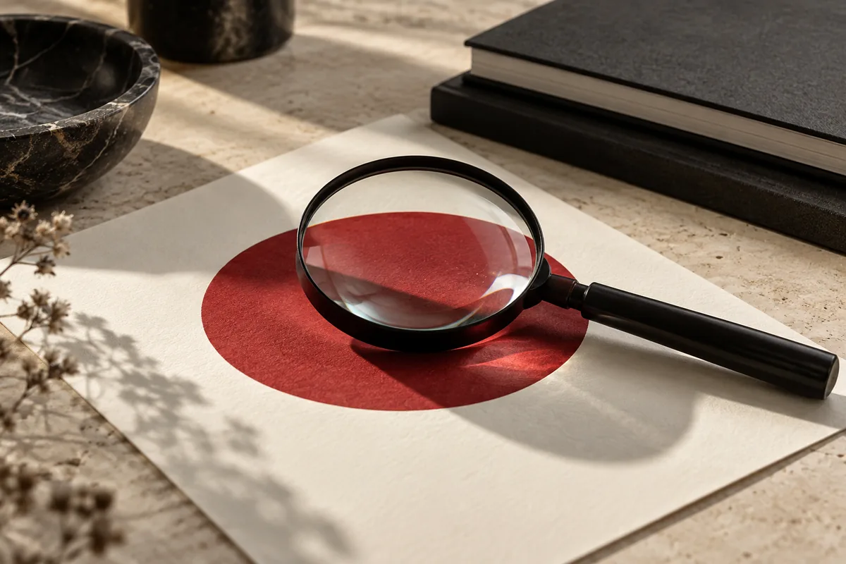 Loupe et matières de la collection référencement
